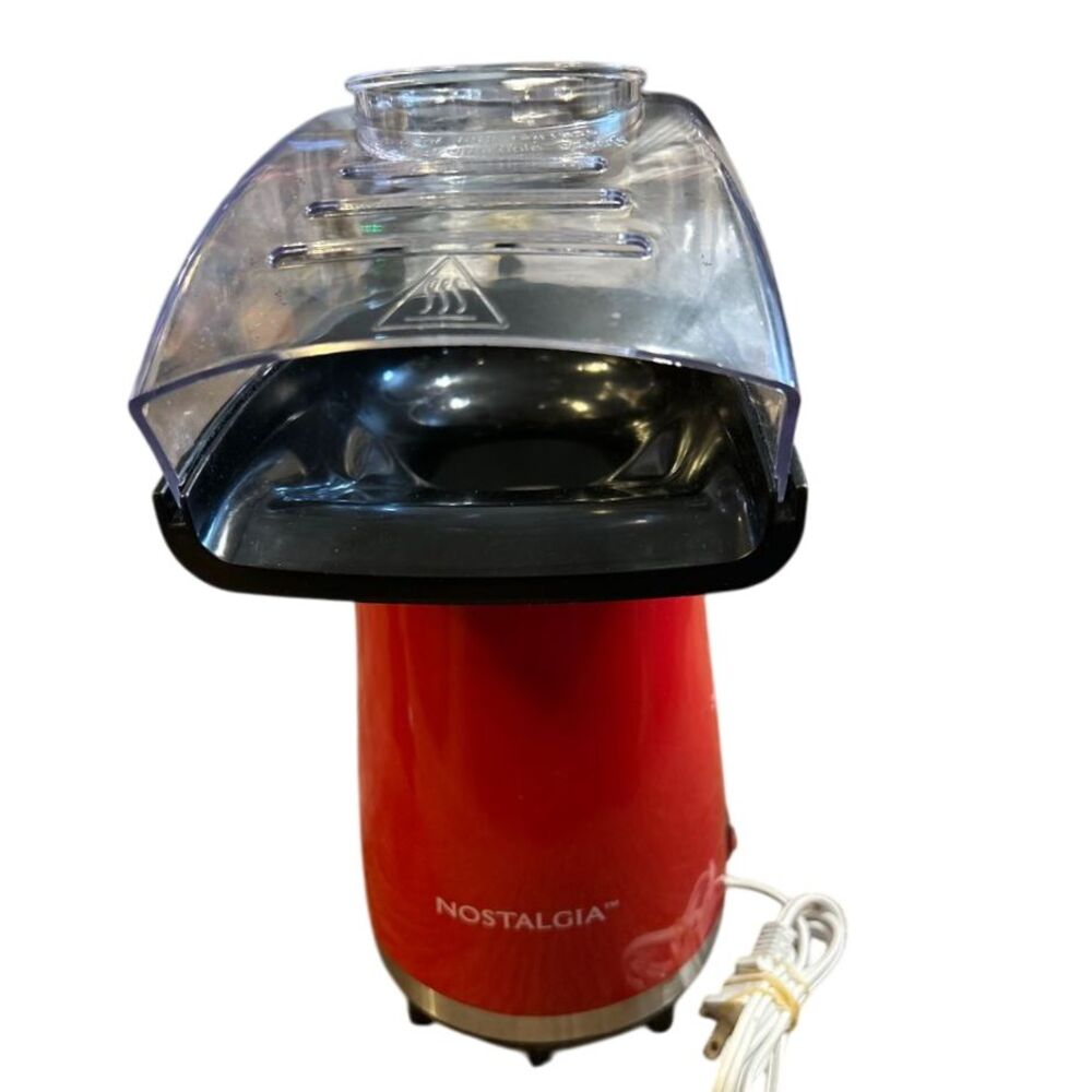 Nostalgia Electric Hot Air Popcorn Maker Machine‎ Red Retro Home Theater NWOB